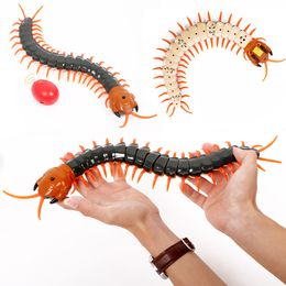 Electric/RC Animals Funny Electronic Pet Remote Control Simulation Giant IR RC Scolopendra Centipede April Fools' Day Tricky Prank Insect Toy Gift 230625
