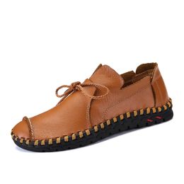 Men Casual Shoes Design Leather Men Driving Shoes Handmade Quality Men Loafer Shoes Flats