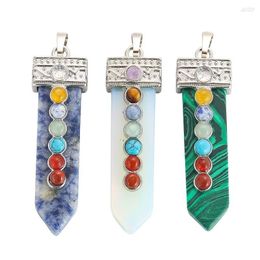 Pendant Necklaces Chakras Energy Opal Amethyst Agate Quartz Arrowhead Single Pointed Obelisk Necklace Charm Patanjali Yoga Healing Jewellery