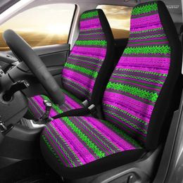 Car Seat Covers Abstract Aztec Watermelon Pink And Lime Pack Of 2 Universal Front Protective Cover