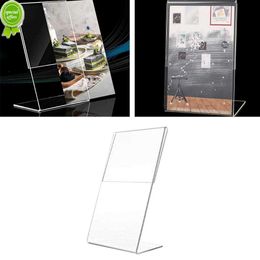 2 Size Transparent Acrylic Display Stand Desk Display Card Stand Office Business Shelf Clear Cards Stand Desktop Holder