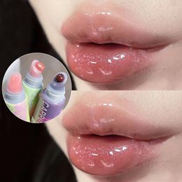 Lip Gloss 1PCS Watery Oil Liquid Lipstick Jelly Transparent Tube Glazes Lasting Moisturising Glitter Lips Beauty Makeup