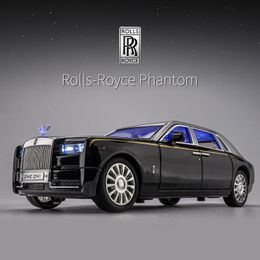 Diecast Model car 1 24 Phantom Mansory Alloy Car Diecasts Toy Vehicles Car Model Sound and light Pull back Car Toys For Kids Gifts 230625