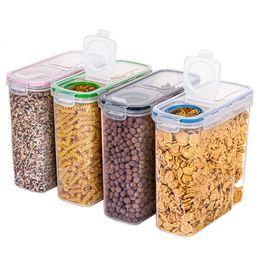 Bottles Jars 4 Pack Airtight Dry Food Storage Container Cereal Dispenser Canister for Sugar Flour Large Capacity 4000ml 230626