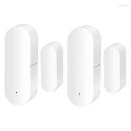 Smart Home Sensor Tuya Wifi Door Magnetic Detector Real Time Monitoring Open The Window For Ventilation Voiceview 2 Set