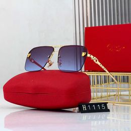 Wholesale of sunglasses Trimmed Frameless Ocean Film Fashion Street Photo Sunglasses Box Network Red Versatile Glasses