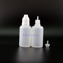 100 Pcs 30 ML LDPE PE Plastic Dropper Bottles With Child Proof Caps and Tips & Long Nipples Squeezable Isiqb