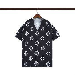 High quality designer mens casual shirt burbereys mens Camisas De Hombre Fashion geometric Cheque print short sleeved lapel business versatile M-3XL037