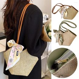 Evening Bags Large Tote Bag Fashion Straw Shoulder Beach Women Woven Summer Handbag Casual Handmade Holiday Purses Female Clutch 2023