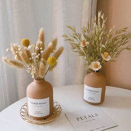 Dried Flowers Grass Decor Mini Flower Bouquet Preserved Gypsophila Natural Real Rabbit Wedding Party Table Decoration