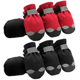 Shoes Winter Dog Shoes Warm Pet Dog Boots Waterproof Puppy Dog Rain Snow Booties Socks Reflective for Small Large Dog Footwear Outdoor