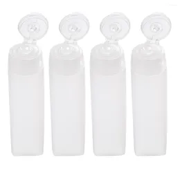 Storage Bottles 4 Pcs Tube Container Hand Soap Leakproof Travel Containers Cosmetics Squeeze Bottle