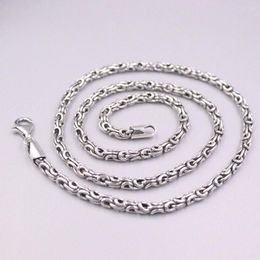 Chains Real 925 Sterling Silver Necklace 4mm Strong Link Chain 21.6" L S925