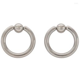 Jewelry Pouches 1 Pair Stainless Steel Captive Bead Ear Rings Hoop BCR Studs Piercing Color 4g(5mm)x16mm