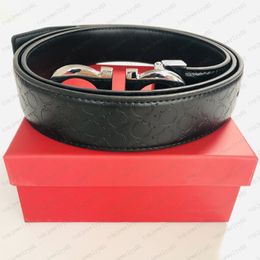 Men Designers Belts Classic fashion casual letter smooth buckle womens mens leather belt width 3.5cm with orange box