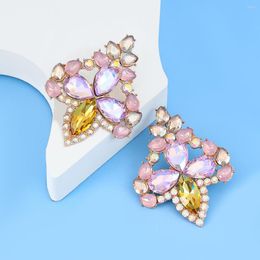 Stud Earrings Summer Trend Metal Rhinestone Geometry Study Family Gathering Simple Jewellery 2023 Women's Charm Accessories Gift