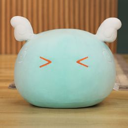 Stuffed Plush Animals 10cm Anime Figure Genshin Impact Slime Pillow Doll Kawaii Cartoon Cosplay Plush Toys Children Birthday Gifts Accessories 230626