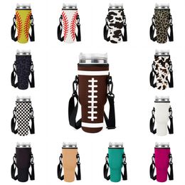 40oz Tumbler Sleeve Reusable Iced Coffee Cup Water Bottle Neoprene Insulated Sleeves Cup Cover Holder