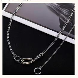 Pendant Necklaces Hip Hop Style Necklace Double Titanium Steel 2023 Fashion Ladies Men's Simple Cross Alloy 5 StylesPendant