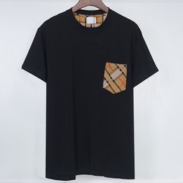 Mens P Designers T-Shirts Womens Panelled Shirts Summer Round Neck Short-sleeved Couple Business Polos Short Clothes Luxury Striped Tee