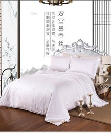 Bedding sets One Summer Comforter 100 Natural Filament Silk Filling Quilt Cotton Shell Cover 05 kg to 1 King Queen Size Customise 230626