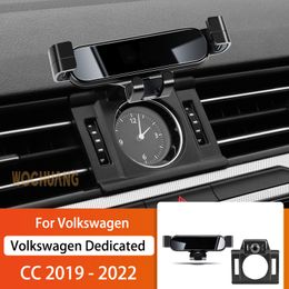 Car Mobile Phone Holder For Volkswagen CC 2019-2022 360 Degree Rotating GPS Special Mount Support Navigation Bracket Accessories