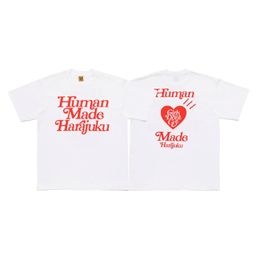Love Girls Dont Cry Letter Printed HUMAN MADE Mens T-Shirts 100% Cotton Comfortable Fabric Short Sleeved T shirt for Men Women S-2XL Japan Tide Brand Tee