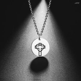 Pendant Necklaces Dreamtimes Hip Hop Cross Love Heart Necklace For Woman Trendy Religion Believers Gift Stainless Steel Chain Jewellery