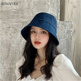 Bucket Hats Women Neutral Leisure Outdoor Beach Trendy Aesthetic BF Fisherman Students Caps Female Adult Sun-proof Campaniform