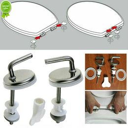 2 Pcs Toilet Cover Hinges Toilet Seat Fix Fitting Stainless Steel Back To Wall Replacement Hinges Mounting Fittings Replacement