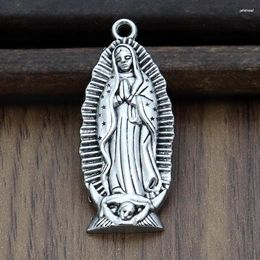 Pendant Necklaces Diyalo Catholic Ancient Silver Color Virgin Mary Charm Our Lady Of Guadalupe Only Religious Christian Jewelry Ornament