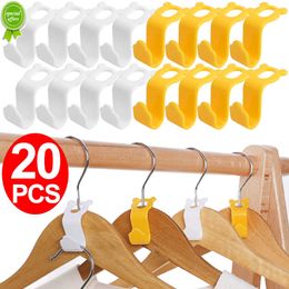 New 20PCS Mini Clothes Hanger Hooks Cascading Closet Hanger Connector Hooks Coat Rack Wardrobe Organizer Hook Holder Space Saving