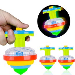 Spinning Top Kids Gyro Flashing Light Toys Luminous Colourful Launcher Rotating Toy Party Birthday Gift 230626