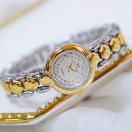 Women's Watches Bs Bee Sister Diamond Watch For Women Small Dial Female Gold Wristwatches Dress Elegant Ladies Wrist Watches Montre Femme 230626