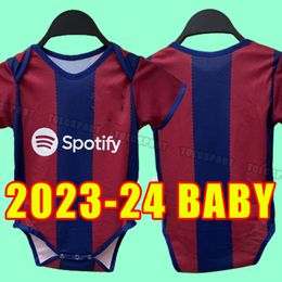 BABY ANSU FATI PEDRI soccer jerseys 23 24 LEWANDOWSKI GAVI ADAMA FERRAN RAPHINHA 2023 2024 barcelonas F. DE JONG DEST DEMBELE INFANT home away third