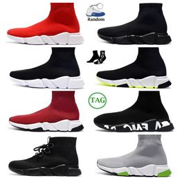 Tênis Speeds 2.0 Sapatos Plataforma Tênis Masculino Feminino Tripler S Paris Meias Botas Todas Preto Branco Azul Claro Tira Marrom Rubi Graffiti Vintage Luxo Designer Sem Caixa