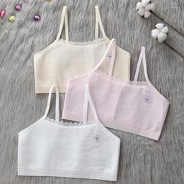 Camisoles & Tanks Girl's Underwear Puberty Lace-rimless Vest-type Anti-bump Bra For Students