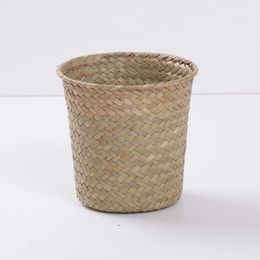 Planters Pots Garden Flower Pots Natural Woven Storage Pot Household Garden Flower Hanging Basket Storage Basket Home Decor Planter