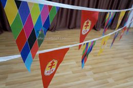 Custom Printing Bunting Triangle/Trilateral/Triangular String Pennant Flags Wholesale