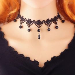 Choker Chokers Necklace Female Clavicle Chain Korean Lace Temperament Sexy All-match Fashion Black And White Collar Neck Accessories