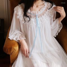 Women's Sleepwear Nightgown Vintage Romantic Sleep Wear Women Night Gown Cute Dress For