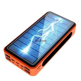 Cell Phone Power Banks 50000mAh Solar Power Bank 10W Fast Qi Wireless Charging Portable Charger External Battery Pack Poverbank Mobile Phone Powerbank C230626