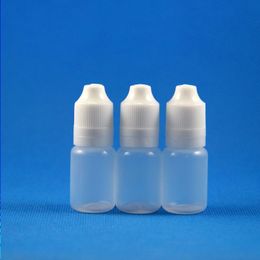 100 Sets/Lot 10ml Plastic Dropper Bottles Tamper Evident Child Double Proof Caps Long Thin Needle Tips e Vapour Cig Liquid 10 mL Gibws