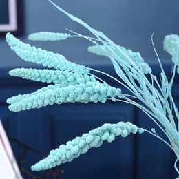 Dried Flowers 10pcs Real Dry Flower Bouquet Natural Black Grass Wheat Ear Grain Home Wedding Table Decoration Plants