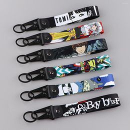 Keychains Original Novel Car Keychain Japanese Anime Keys Holder Accessories For Men Keyring Fashion Jewelry Gift