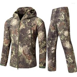 Jackets TAD Hunting Gear Tactical Softshell Camouflage Jacket Set Men Army Windbreaker Waterproof Clothes Military And Pants