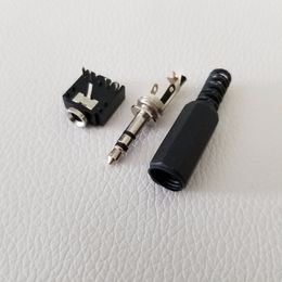 10pcs/lot 3.5mm Audio Plug Socket Soldering Head Stereo Adapter Dual Channel Male Headphone Socket