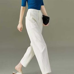 White straight leg women's 2023 summer thin high fitting, and slimming air ball Camp palazzo flare baggy cargo women pants plus sizes