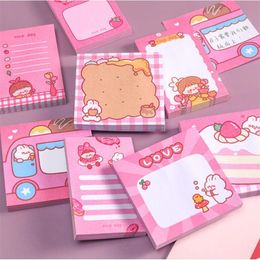 Notes 36 pcs/lot Creative Girl Rabbit Memo pad Sticky Notes Cute N Times Stationery Label Notepad Bookmark Post School Supplies 230626