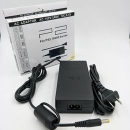 EU US UK AU Plug Power Supply Adapter Replacement AC 100-240V to DC 8.5V 5.6A Cable Console Charger for Sony PlayStation2 PS2 7000 With Retail Box